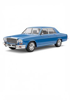 vintage blue sedan