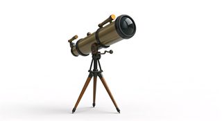vintage brass telescope