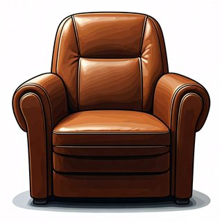 brown leather chair