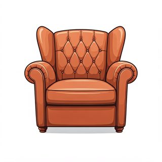 brown wingback chair
