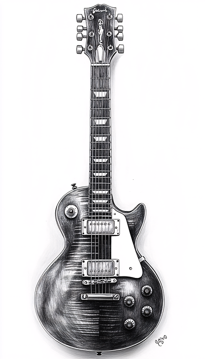 Classic Electric Guitar Illustration