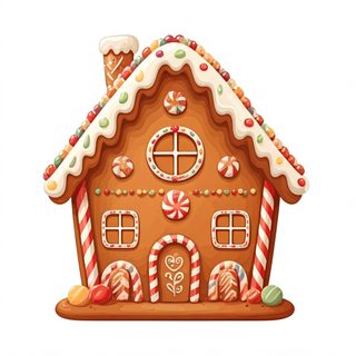 gingerbread house illustration