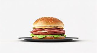 gourmet hamburger plate