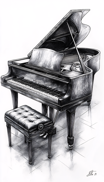 Classic Grand Piano Sketch