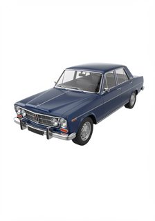 vintage blue sedan