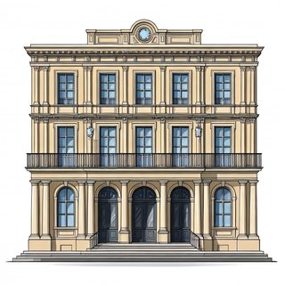 neoclassical building facade