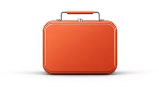 orange metal lunchbox
