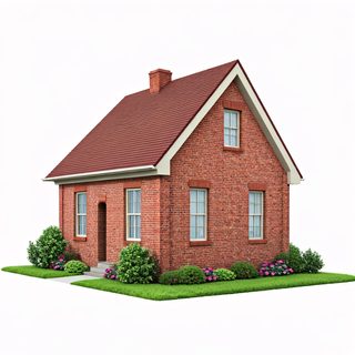 brick suburban house