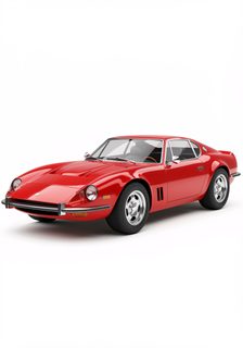 vintage red sports car