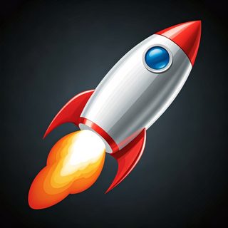 retro rocket ship