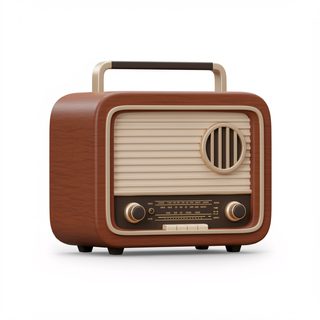 vintage wooden radio
