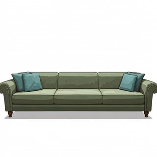 sage green sofa