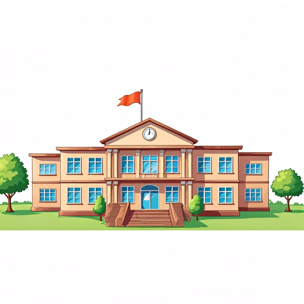 school building illustration