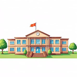 school building illustration