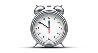 silver alarm clock