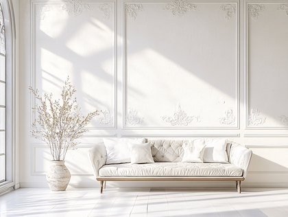 Classic Sofa with Decorative Wall