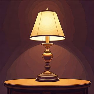 glowing table lamp