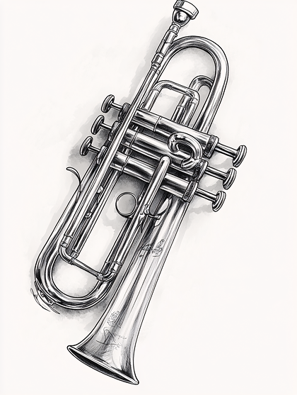 Classic Trumpet Illustration