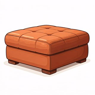 leather tufted ottoman