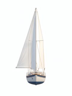 classic white sailboat