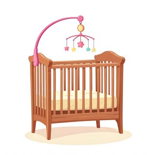 wooden baby crib