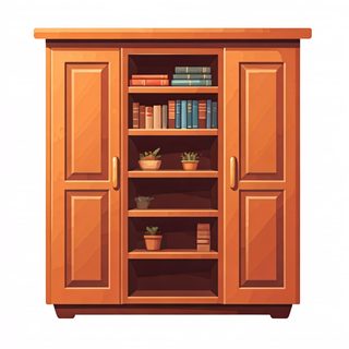 wooden-bookcase-display