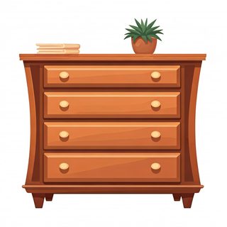 wooden-four-drawer-dresser