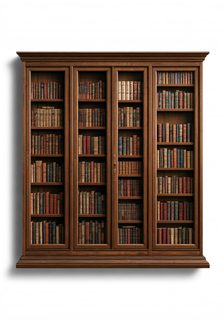 vintage wooden bookcase