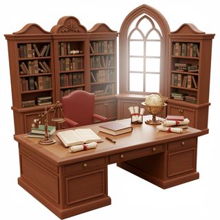 wooden-library-office