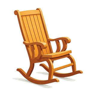 wooden rocking chair