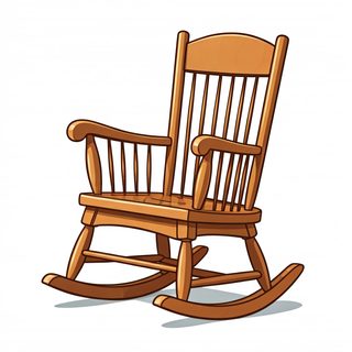 wooden rocking chair
