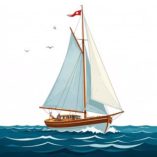 classic wooden sailboat