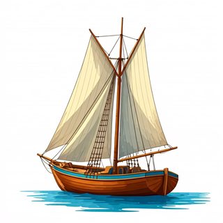 wooden sailing boat