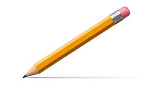 yellow pencil isolated