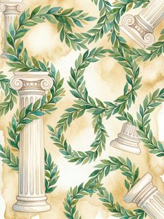 greek columns laurel