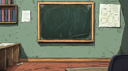 Classroom Chalkboard Scene
