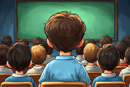 Classroom Students Back View