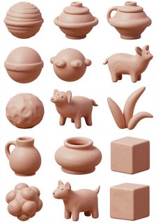 clay pottery collection