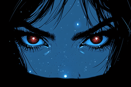 Close-Up Eyes of a Character