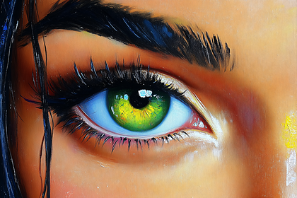 Close Up of a Green Eye