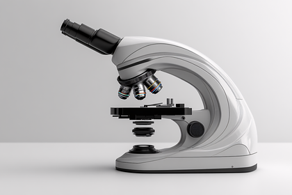 Close-up of a Modern Microscope