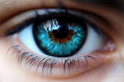 Close Up Of A Striking Blue Eye