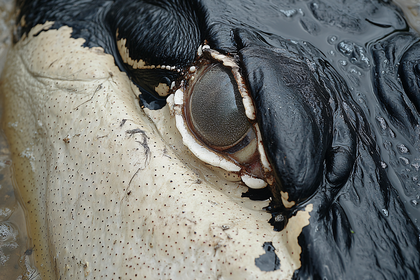Close-Up Of Alligator Eye