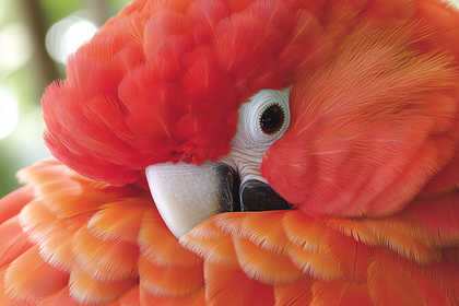 Close-Up Of Scarlet Macaw