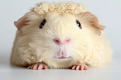 Close-Up Portrait of a Cute Guinea Pig