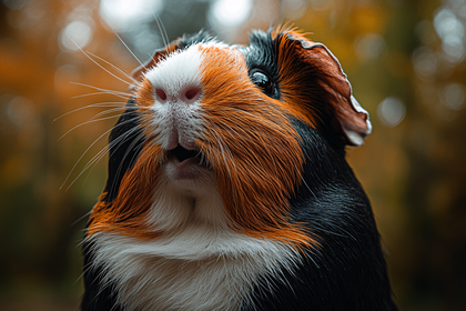 Close-Up Portrait of a Guinea Pig