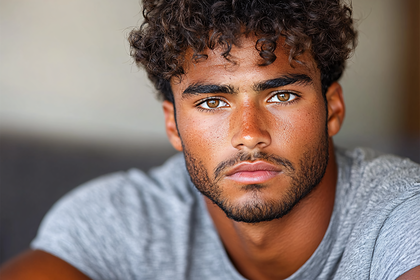 Close-Up Portrait Of A Young Man