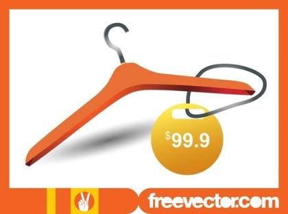 Clothes Hanger and Price Tag Free Vector