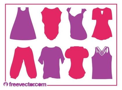Clothes Silhouettes Free Vector