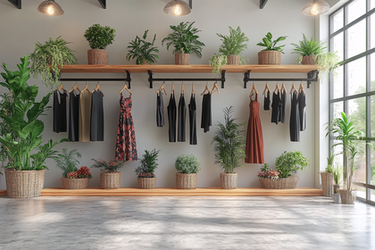 Clothing Rack With Plants